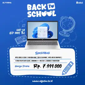 Laptop HP ep0001 Intel Core i5 1335u RAM 8GB SSD 512 Promo lebaran
