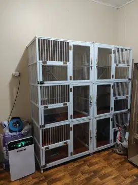 Kandang kucing alumunium 6 pintu