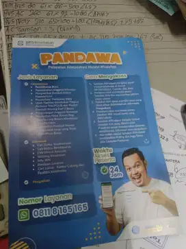 Terima jasa cetak brosur/undangan/NOTA DLL