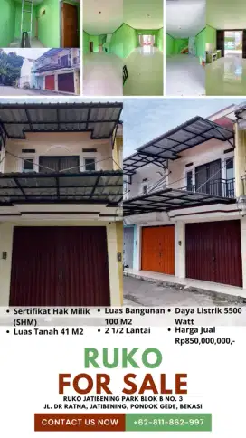 Dijual Ruko Untuk Usaha