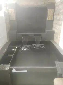 Pembuatan kolam ikan koi /renovasi kolam koi