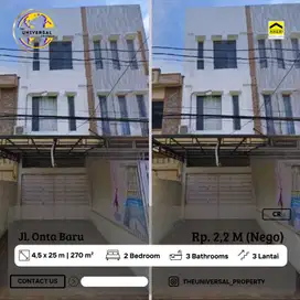 Dijual Ruko 3LT Poros Onta Baru Dalam Kota Strategis Harga Nego CR