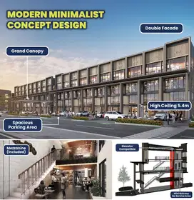 Hampton East Ruko hadap depan 3.5 Lantai (Studio Loft)