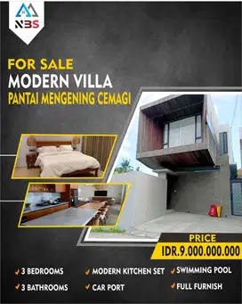 Villa Modern 2 Lantai, Fasilitas Lengkap & Siap Huni daerah Pantai