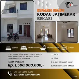KODAU JATIMEKAR RUMAH BARU 2 LT 1 UNIT DALAM KOMPLEK NYAMAN 239b