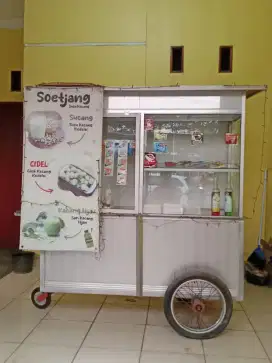 Gerobak Jualan masih mulus banget alumunium Premium