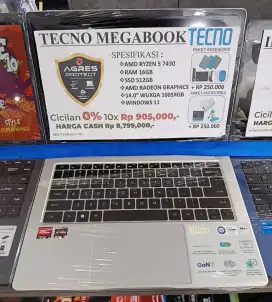 TECNO MEGABOOK ТЕСПО Bisa dicicil cukup dengan KTP
