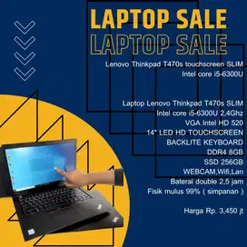 uda touchscreen tipis i5 gen 7 murah Lenovo Thinkpad T470s
