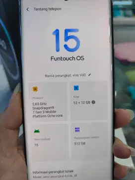 Vivo V40 5G 12/512 Bekas Garansi sampai Maret 2026