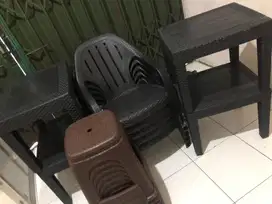Bangku kedai atau cafe baru dipake 1 minggu