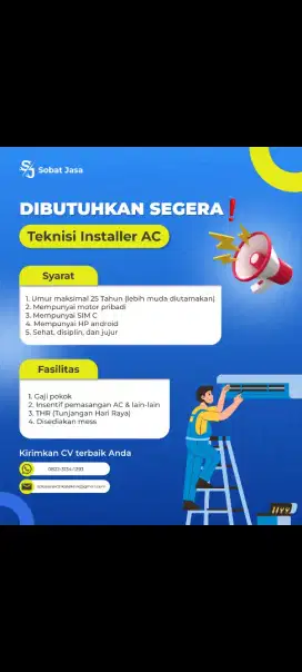 Teknisi installer AC