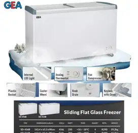 GEA SD516B Sliding flat Glass Freezer