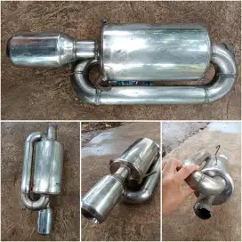 Knalpot twinloop stainles buat smua mobil