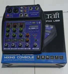 Mixer soundcraft 4 channel usb bluetooth