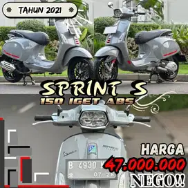 Sprint S 150 IGET ABS LED Th 2021 Warna Grey Aveo Perfect Condition