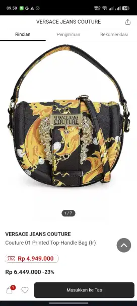 Versace Jeans Couture Printed Top Handle
