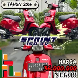 Piaggio Vespa Sprint 150 3V Th 2016 Warna Merah Candy