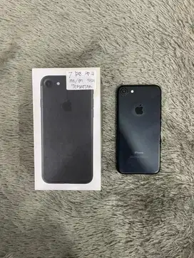 IPhone 7 128GB Black lengkap Fullset BH 100% 3Utool 95 Sinyal Permanen
