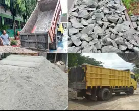 Material pasir dan batu belah