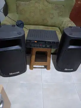 Amplifier Karaoke set speaker 15inc BMB ori