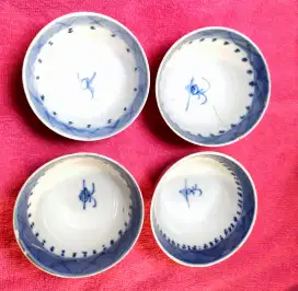 Satu Set Mangkok Keramik Canton abad 19