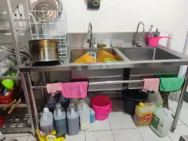 Wastafel Bak Cuci piring Meja double sink sus 304 HL