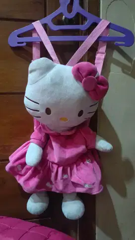 TAS BONEKA RANSEL HELLO KITTY ANAK PEREMPUAN PINK SANRIO BISA NEGO