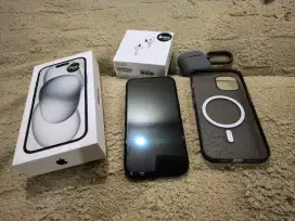 Iphone 15 black 128 gb ibox + airpods 4 ANC