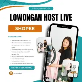 Lowongan host live streaming shopee