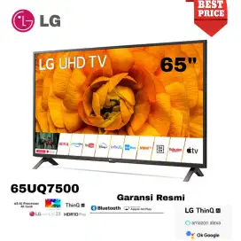 LG UHD 4K SMART TV 65 Inch - ThinQ AI 65UQ7500 HDR+ PRO Dolby Digital