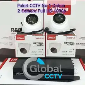 Paket CCTV 2 Camera Dahua Full HD 1080p