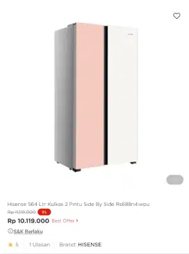 kulkas side by side promo bisa cicilan syarat ktp tanpa dp