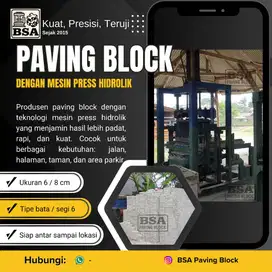 Paving Blok Press K300 Paping Blok Tru Pave Bata Hexagon Segi Enam 6cm
