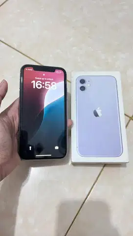 IPHONE 11 64 GB IBOX PURPLE FULLSET LIKE NEW