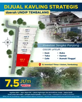 TANAH GONDANG DEKAT KAMPUS UNDIP TEMBALANG