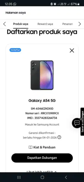 Garansi aktif 2026 seperti Baru A54 256GB