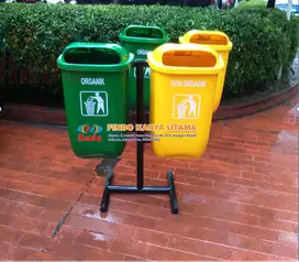 Tempat Sampah Oval Dua Warna