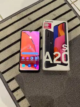 Dijual Samsung A20s Black 3/32GB SEIN Lengkap