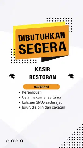 Dicari kasih restoran area cipondoh