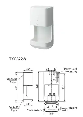Hand Drayer Toto CYT322W