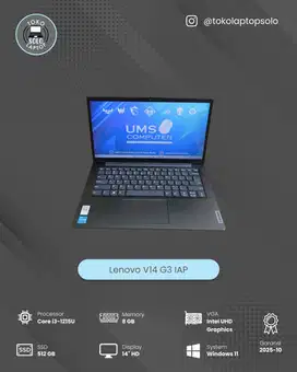 LENOVO V14 G3 INTEL CORE i3-1215U RAM 8GB SSD 512GB GARANSI ON