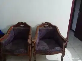 Jual Kursi tamu dan lemari jati