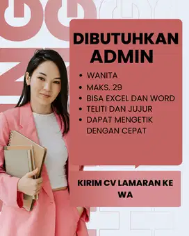Dibutuhkan admin untuk wanita