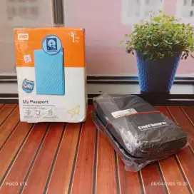 HDD Harddisk Hardisk External WD My Passport 1TB Blue Garansi On
