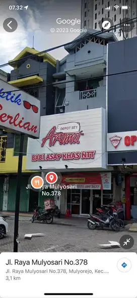 Raya mulyosari ruko 3lt siap pakai
