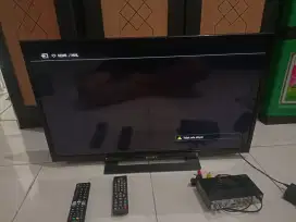 Tv LED analog sony 32 inchi dan STB tinggal pake normal siap pakai
