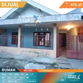 Dijual Rumah Murah Tengah Kota di Jl Sarangan Malang