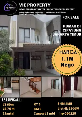 RUMAH SEPERTI BARU, DIJUAL MURAH SIAP HUNI DI CIPAYUNG JAKTIM