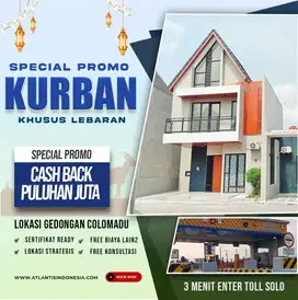 HARGA SPESIAL PROMO LEBARAN KURBAN RUMAH DENGAN ONE GATE Sistem