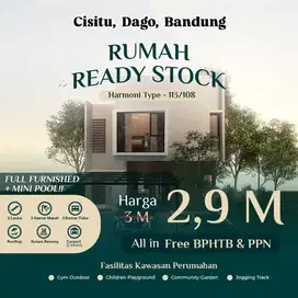 Rumah mewah 2 lantai full furnished + mini pool di dago kota bandung
